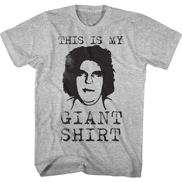 Andre The Giant-Giant Shirt-Gray Heather Adult S/S T-Shirt - Gray Heather