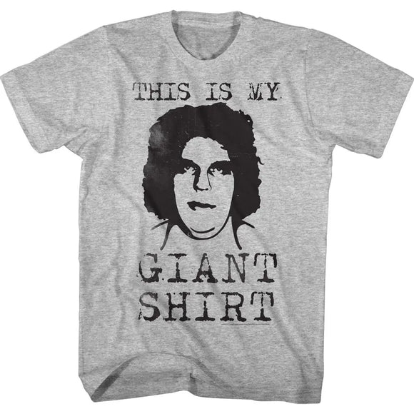Andre The Giant-Giant Shirt-Gray Heather Adult S/S T-Shirt - Gray Heather