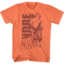 Andre The Giant-Size Peach-Bright Orange Heather Adult S/S T-Shirt - Bright Orange Heather