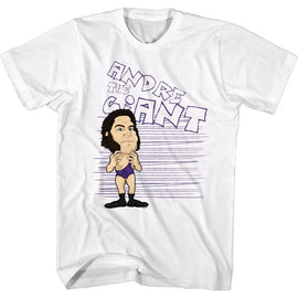 Andre The Giant-Big Purp-White Adult S/S T-Shirt - White