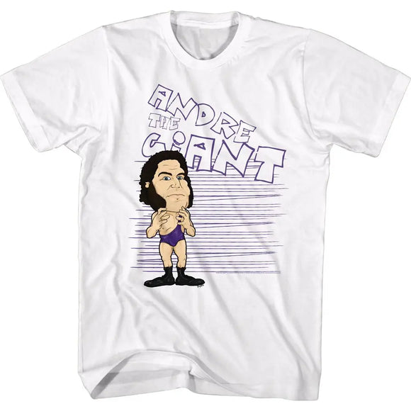 Andre The Giant-Big Purp-White Adult S/S T-Shirt - White