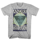 Andre The Giant-Andre Geometric-Gray Heather Adult S/S T-Shirt - Gray Heather