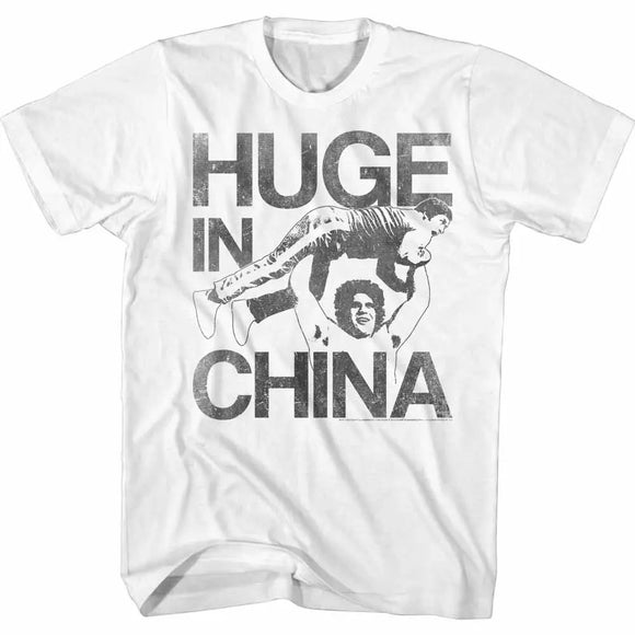 Andre The Giant-Chinahuge-White Adult S/S T-Shirt - White