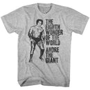 Andre The Giant-Huge-Gray Heather Adult S/S T-Shirt - Gray Heather