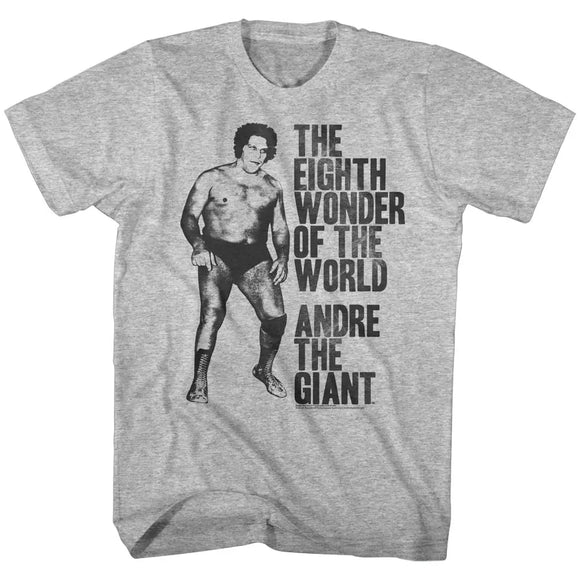 Andre The Giant-Huge-Gray Heather Adult S/S T-Shirt - Gray Heather