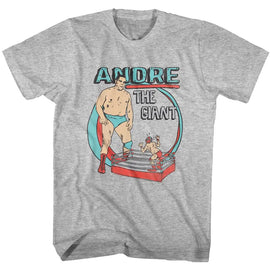 Andre The Giant-He Big-Gray Heather Adult S/S T-Shirt - Gray Heather