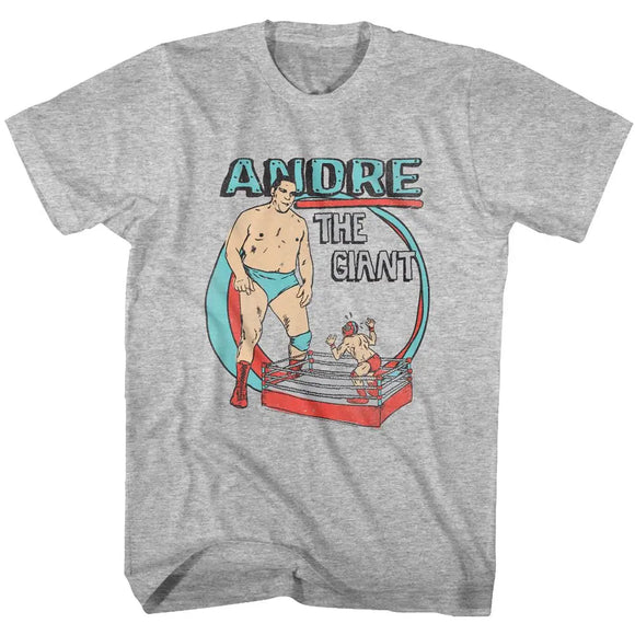 Andre The Giant-He Big-Gray Heather Adult S/S T-Shirt - Gray Heather