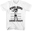 Andre The Giant-King Of The Ring-White Adult S/S T-Shirt - White