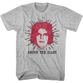 Andre The Giant-Le Geant-Gray Heather Adult S/S T-Shirt - Gray Heather