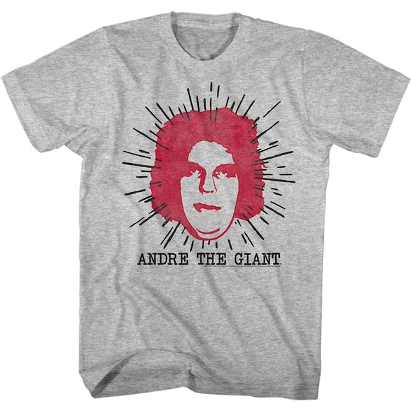 Andre The Giant-Le Geant-Gray Heather Adult S/S T-Shirt - Gray Heather