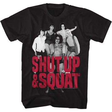 Andre The Giant-Shut Up And Squat-Black Adult S/S T-Shirt - Black
