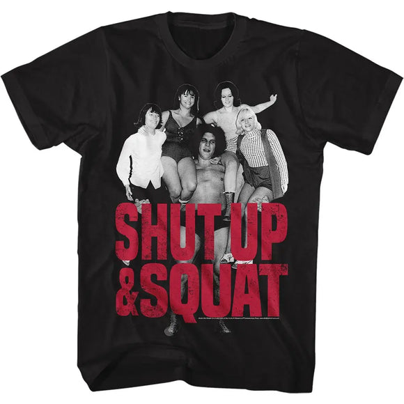 Andre The Giant-Shut Up And Squat-Black Adult S/S T-Shirt - Black