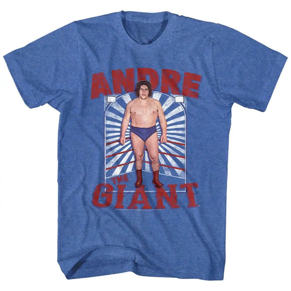 Andre The Giant-Andre Ring-Royal Heather Adult S/S T-Shirt - Royal Heather