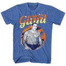 Andre The Giant-Retro Giant-Royal Heather Adult S/S T-Shirt - Royal Heather