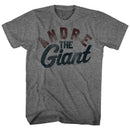 Andre The Giant-Giant-Graphite Heather Adult S/S T-Shirt - Graphite Heather
