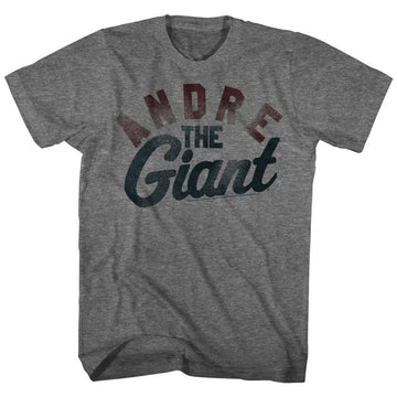 Andre The Giant-Giant-Graphite Heather Adult S/S T-Shirt - Graphite Heather