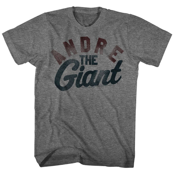 Andre The Giant-Giant-Graphite Heather Adult S/S T-Shirt - Graphite Heather