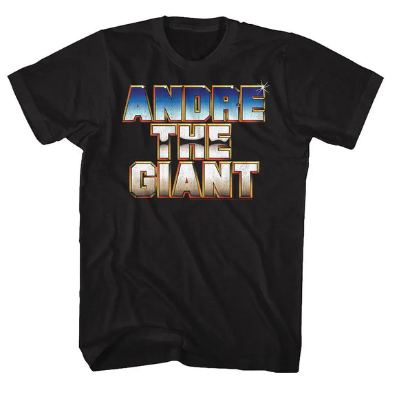 Andre The Giant-Chrome-Black Adult S/S T-Shirt - Black