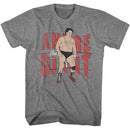 Andre The Giant-Andre The Giant Andre And Ropes-Graphite Heather Adult S/S T-Shirt - Graphite Heather