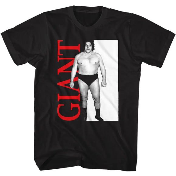 Andre The Giant-Andre Giant-Black Adult S/S T-Shirt - Black