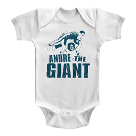 Andre The Giant-Andre The Giant-White Infant S/S Bodysuit-18M - White