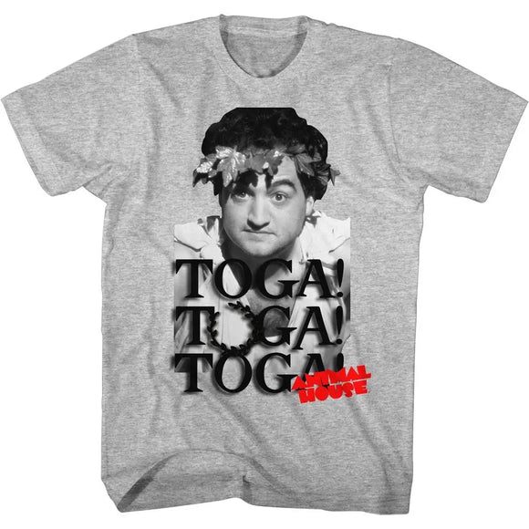 Animal House-Toga Party-Gray Heather Adult S/S T-Shirt - Gray Heather