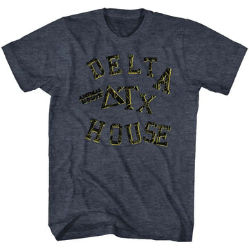 Animal House-Smashed-Navy Heather Adult S/S T-Shirt - Navy Heather