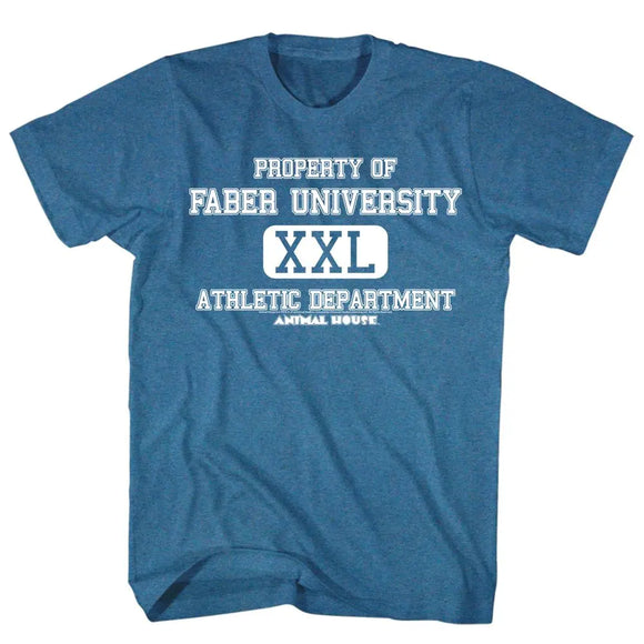 Animal House-Athletic Department-Indigo Heather Adult S/S T-Shirt - Indigo Heather