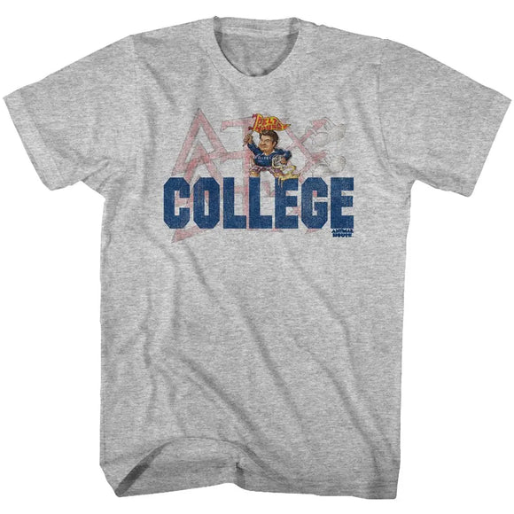 Animal House-Delta-Gray Heather Adult S/S T-Shirt - Gray Heather