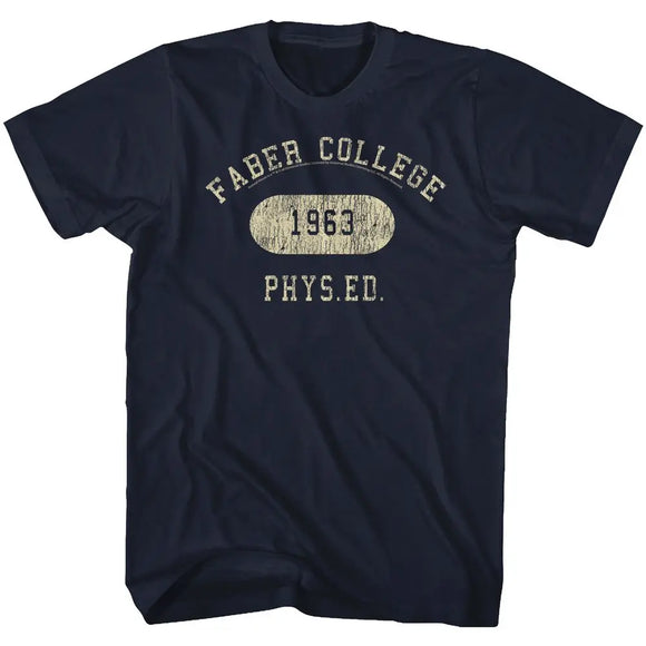 Animal House-Faber Phys Ed-Navy Adult S/S T-Shirt - Navy