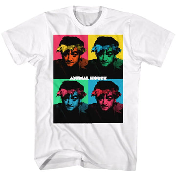 Animal House-Warhol-White Adult S/S T-Shirt - White