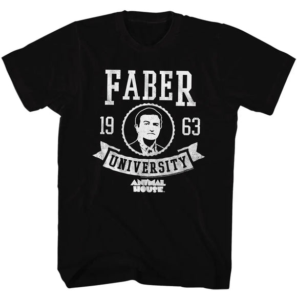 Animal House-Faber-Black Adult S/S T-Shirt - Black