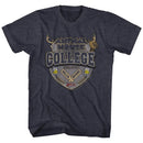 Animal House-College Crest-Navy Heather Adult S/S T-Shirt - Navy Heather