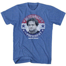 Animal House-Blutarsky For Prez-Royal Heather Adult S/S T-Shirt - Royal Heather