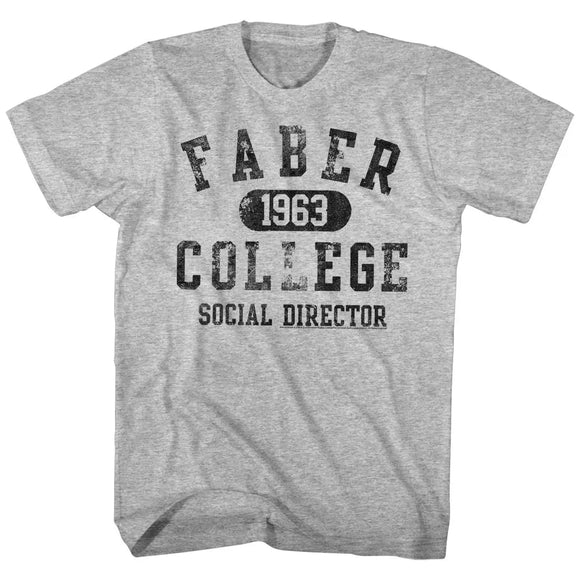 Animal House-Socialdirector-Gray Heather Adult S/S T-Shirt - Gray Heather