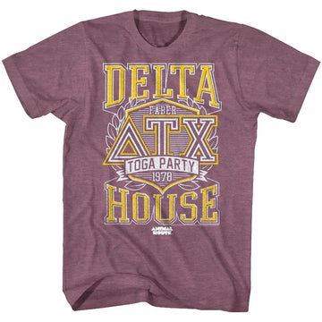 Animal House-Togaparty78-Vintage Maroon Heather Adult S/S T-Shirt - Vintage Maroon Heather