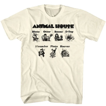 Animal House-Cartoons-Natural Adult S/S T-Shirt - Natural