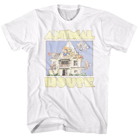 Animal House-Cartoon-White Adult S/S T-Shirt - White
