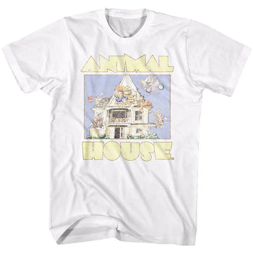 Animal House-Cartoon-White Adult S/S T-Shirt - White