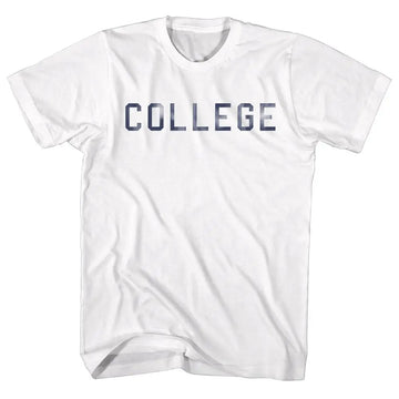 Animal House-Distress College-White Adult S/S T-Shirt - White
