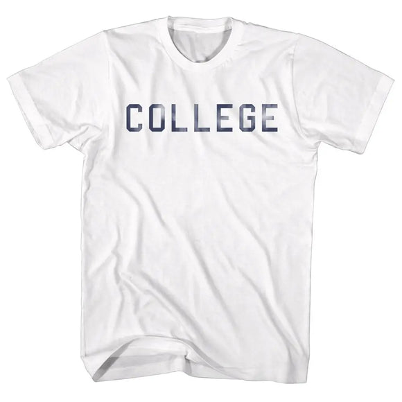 Animal House-Distress College-White Adult S/S T-Shirt - White