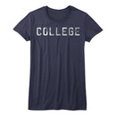Animal House-College-Navy Ladies S/S T-Shirt - Navy