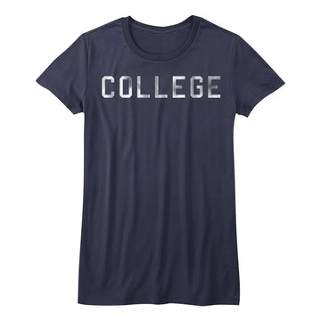 Animal House-College-Navy Ladies S/S T-Shirt - Navy