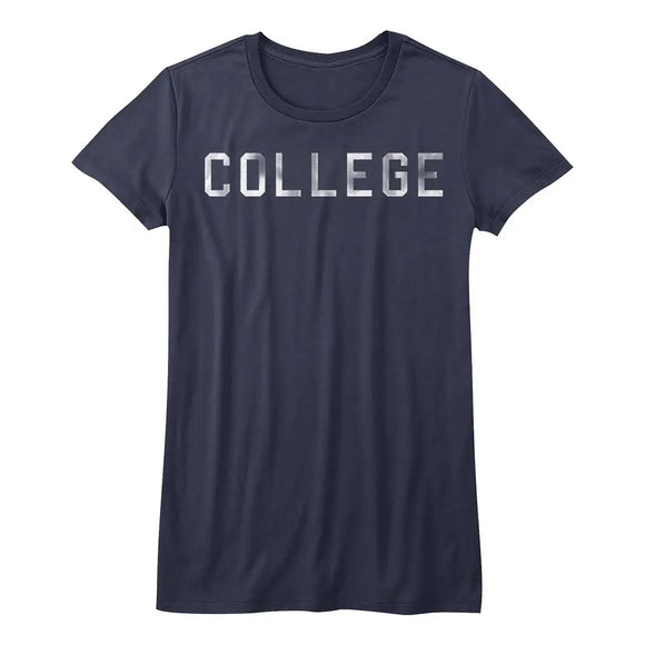 Animal House-College-Navy Ladies S/S T-Shirt - Navy