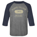 Animal House-Faber Phys Ed-Premium Heather/Vintage Navy Adult 3/4 Sleeve Raglan-S - Premium Heather/Vintage Navy