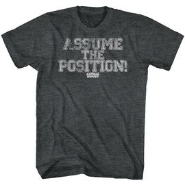 Animal House-Position Yourself-Black Heather Adult S/S T-Shirt - Black Heather