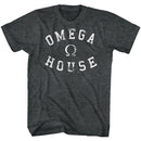 Animal House-Omega House-Black Heather Adult S/S T-Shirt - Black Heather