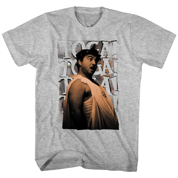 Animal House-Toga Chant-Gray Heather Adult S/S T-Shirt - Gray Heather
