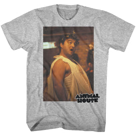Animal House-Toga Photo-Gray Heather Adult S/S T-Shirt - Gray Heather