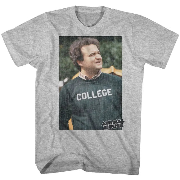 Animal House-Huh-Gray Heather Adult S/S T-Shirt - Gray Heather